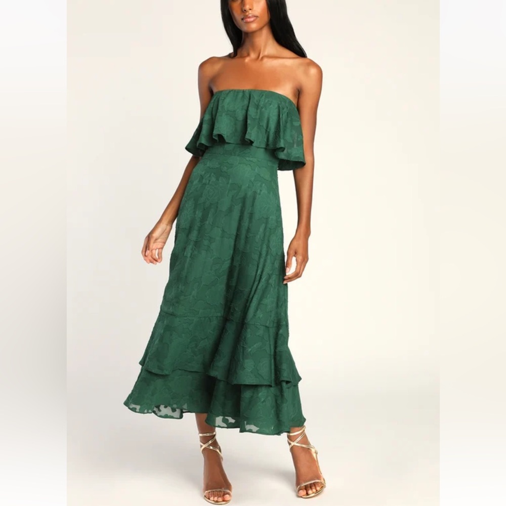 💚Lulus dress hunter green size S💚